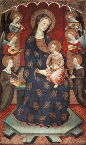 Madonna avec enfant et anges jouant de la musique - Pedro Serra