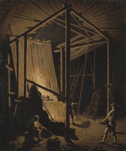 Fonderie de cuivre dans les mines de Falun (Suède)