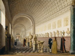 La Galerie intérieure du Musée royal au Palais royal, Stockholm, 1796