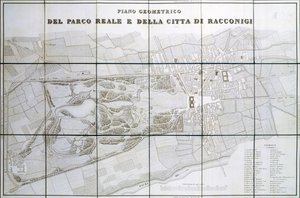 Plan du parc royal et de la ville de Racconigi - Pelagio Palagi
