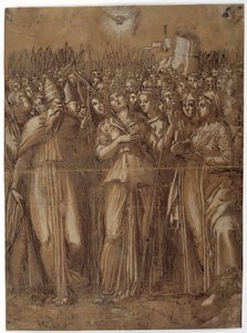 Sainte Ursule avec les vierges martyres - Pellegrino (c.1460 1523) Aretusi