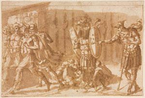 Soldats victorieux avec trophée, 1550s