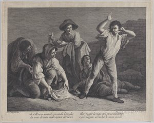 Un groupe de personnes jouant, 1770-1800 - Pellegrino dal Colle
