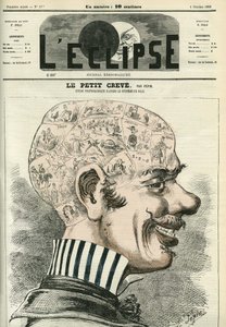 Petit Creve, étudiant la phrénologie. Couverture dans « L