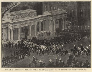 Vue de la procession depuis le toit de l