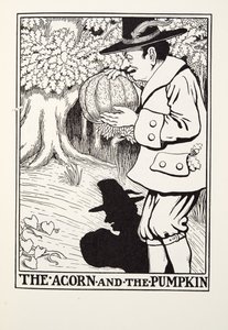 Le Gland et la Citrouille, des Fables de Fontaine, pub. 1905