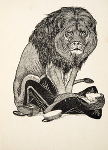 Le lion et son gardien, de Cent anecdotes d