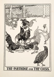 La Perdrix et les Coqs, de Cent Fables d