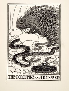 Le Porc-épic et les Serpents, de Cent Fables d