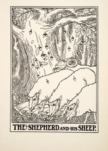 Le berger et ses moutons, de Cent fables d