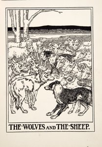 Les loups et les moutons, de Cent fables d