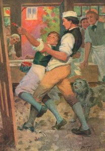 Illustration pour Adam Bede de George Eliot (lithographie couleur) - Percy Tarrant