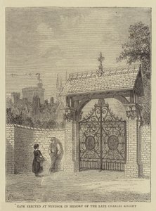 Porte érigée à Windsor en mémoire du défunt Charles Knight