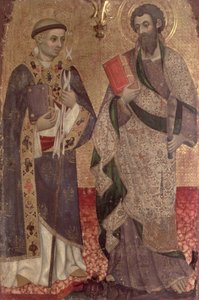 (détail) de Saint Barthélemy et Saint Bernard de Clairvaux du Retable du Couvent de Saint Dominique de Manresa