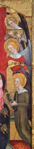 Madone avec des anges jouant de la musique (détail), vers 1380