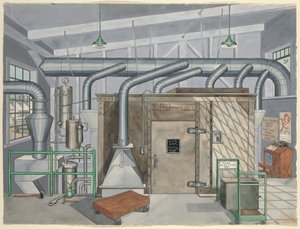 Chambre de sablage extérieur, 1935