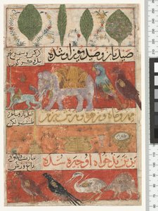 Animaux, oiseaux et plantes, période Ilkhanide, 1341