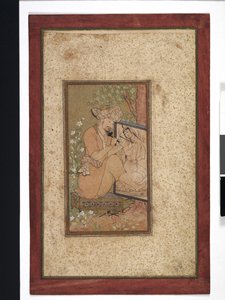 Farhad sculptant le portrait de Shirin, probablement XVIIIe siècle