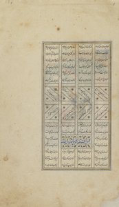 Folio du Khamsa (Quintet) de Nizami; recto: texte, Iran, période Turkmène, c.1505 - Persian School