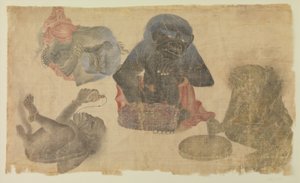Quatre démons captifs, 1470-1500 - Persian School
