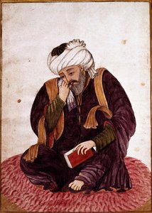 Portrait de Hafez, de son vrai nom Khwajeh Chams ad-din Mohammad Hafez-e Chirazi, poète et mystique persan du XIVe siècle