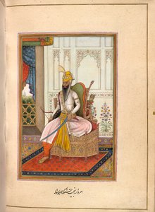 Portrait de Ranjit Singh, Maharaja du Punjab - Persian School