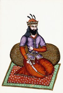 Portrait de Shah Garshab, 19ème siècle - Persian School