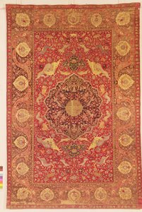 Tapis décoré de scènes de combats d