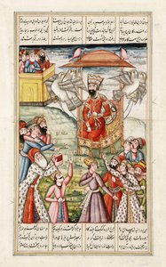 La légende du roi Kai-Kaus, du Shahnama (Livre des Rois) par Abul-Qasim Manur Firdawsi (c.934-c.1020) c.1830