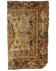 Fragment inhabituel de tapis médaillon de Tabriz, nord-ouest de la Perse, première moitié du XVIe siècle - Persian School