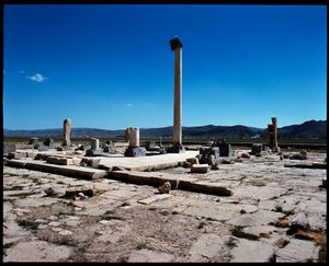 Vue des vestiges du premier palais royal, construit sous Cyrus - Persian School