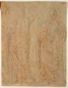 Deux figures masculines drapées debout - Perugino