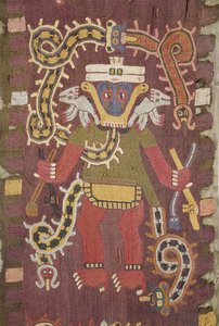 Figure mythologique en laine, Tribu Paracas