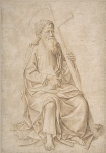 Saint Philippe assis, tenant un livre et une croix, 1422-57