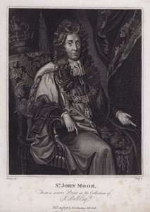 Sir John Moore, homme politique anglais, député et maire de Londres (gravure)