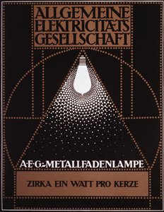 Affiche publicitaire pour la General Electric Company [AEG] 1910 - Peter Behrens