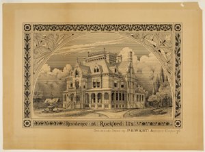 Maison N. C. Thompson, Rockford, Illinois, Perspective - Peter Bonnett Wight