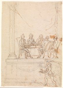 La famille royale à un banquet au château de Hirschholm le 29 septembre 1771