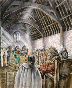 Nouvelle salle du roi Jean, Old Sarum, début du 13e siècle, vers 1990-2010 - Peter Dunn