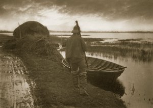 Homme des marais en route pour couper du Schoof-stuff, vers 1886 - Peter Emerson und Thomas Goodall