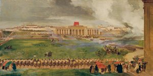 La messe de campagne sur la place extérieure du château le 13 avril 1826