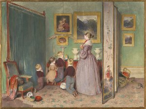 La prière du soir Archiduchesse Sophie avec enfants, 1839 - Peter Fendi