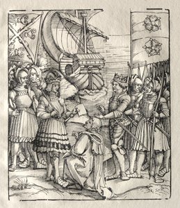 Maximilien fait la paix avec Henri VII - Peter Flötner