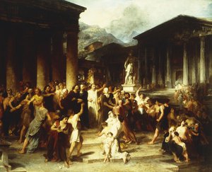Une réunion devant le temple - Peter Frederick Rothermel