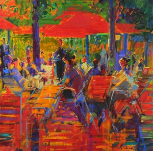 Jardin de Paris (oil on canvas)