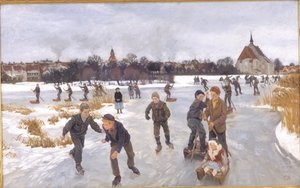 Enfants patinant dehors Fåborg