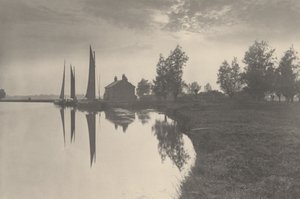 Cantley : Cerfs-volants attendant la marée, 1886 (photo) - Peter Henry Emerson