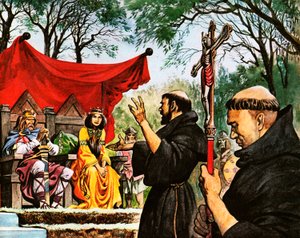 Augustin prêchant au roi Ethelbert - Peter Jackson