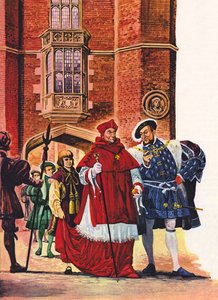 Le cardinal Wolsey et le roi Henri VIII à Hampton Court - Peter Jackson