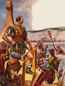 Jules César envahissant la Grande-Bretagne
